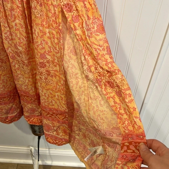 Lucky Brand orange boho midi dress size X small - Picture 13 of 14